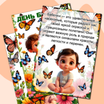 Папка-передвижка на 19 июня «День бабочек». Информационные листы. Добавлен редактируемый файл.