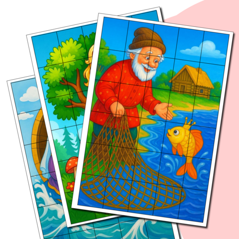 Пазлы по сказкам А.С.Пушкина