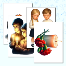 Оформление. 22 июня. День памяти и скорби. (баннер, картинки, облачка)