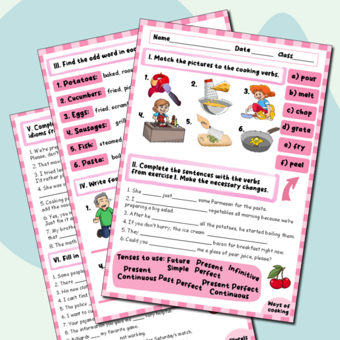 Рабочий лист по теме «Food and Shopping», Spotlight 8, модуль 2а, 2d