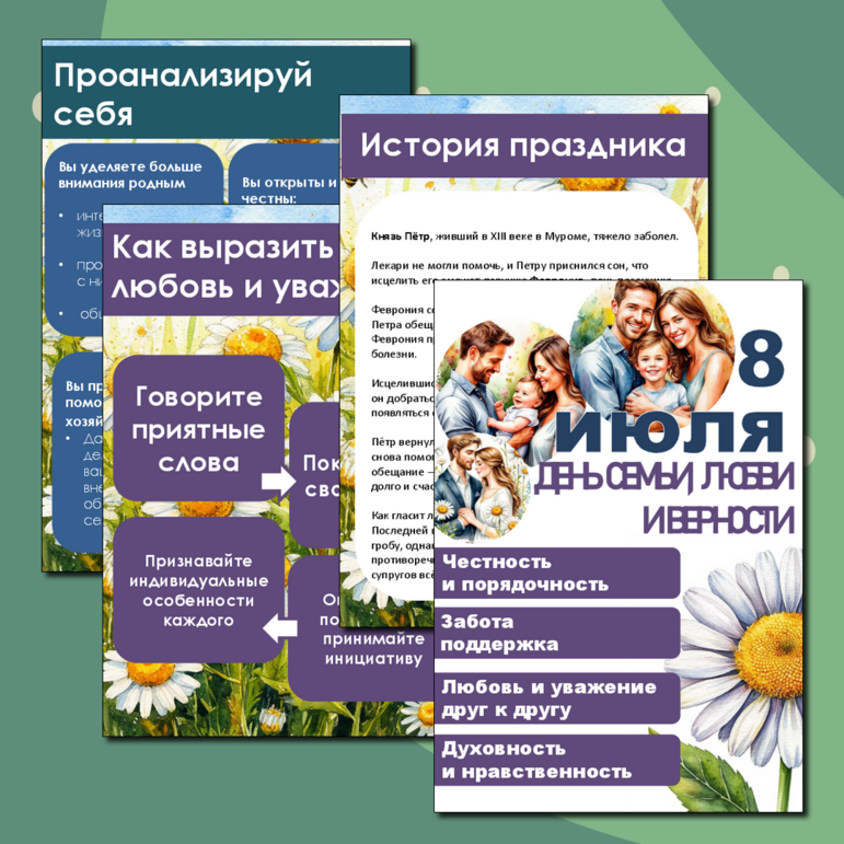 Папка - передвижка «День семьи, любви и верности»