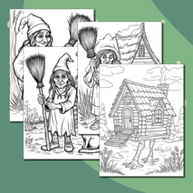Раскраска «Баба-Яга». День рождения Бабы-Яги.