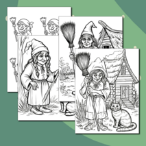 Раскраска «Баба-Яга». День рождения Бабы-Яги.