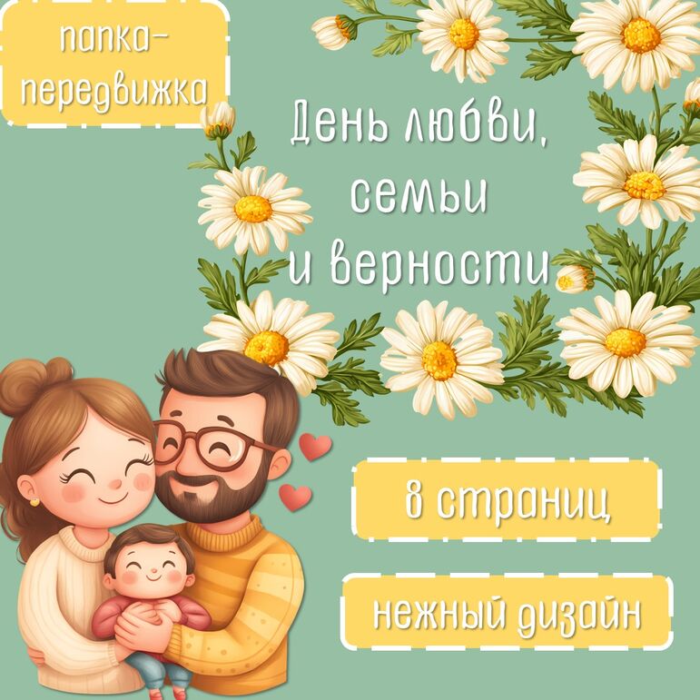Папка-передвижка «День любви, семьи и верности»