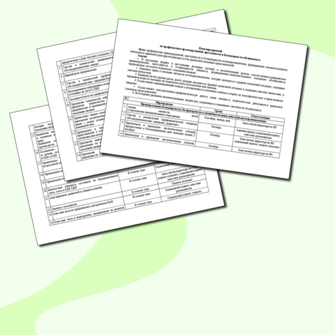 План мероприятий по профилактике правонарушений, преступности и безнадзорности обучающихся на 2025-2026 учебный год