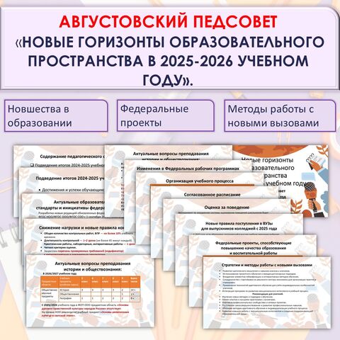 Презентация. Августовский педсовет. «Новые горизонты образовательного пространства в 2025-2026 учебном году»