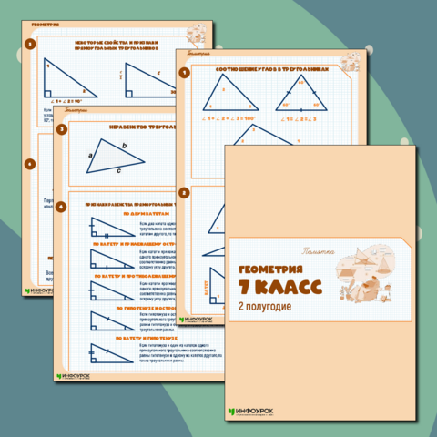 Памятка "Курс геометрии 7 класс 2 полугодие"