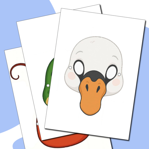 Маски по басням И.А. Крылова «Лебедь, Щука и Рак» и «Стрекоза и Муравей»