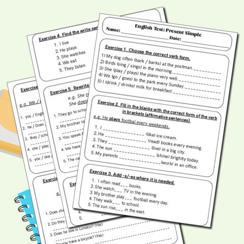 Рабочий лист по английскому языку 