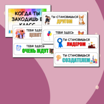 Оформление двери учебного кабинета. Мотивационные таблички на дверь.