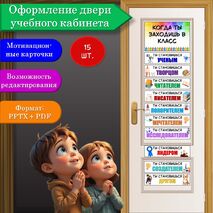 Оформление двери учебного кабинета. Мотивационные таблички на дверь.