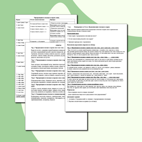 «Правописание гласных в корне. Повторение изученного в 5-6 классах»