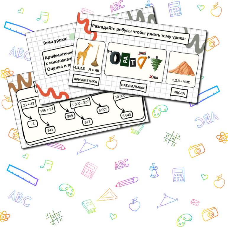 Арифметические действия с многозначными натуральными числами. Оценка и прикидка результата. Презентация