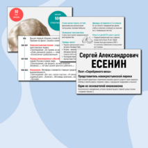 Плакат-инфографика «С.А. Есенин» + облака слов