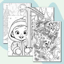 Новогодние раскраски для детей