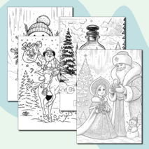 Новогодние раскраски для детей
