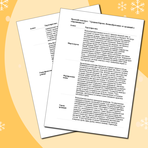 Краткий конспект: 