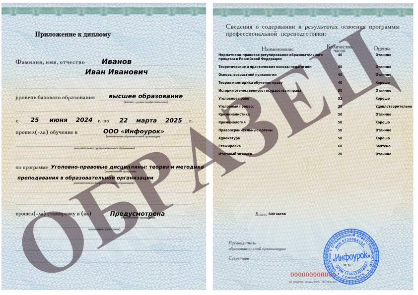 Приложение к диплому