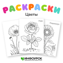 Набор раскрасок с цветами