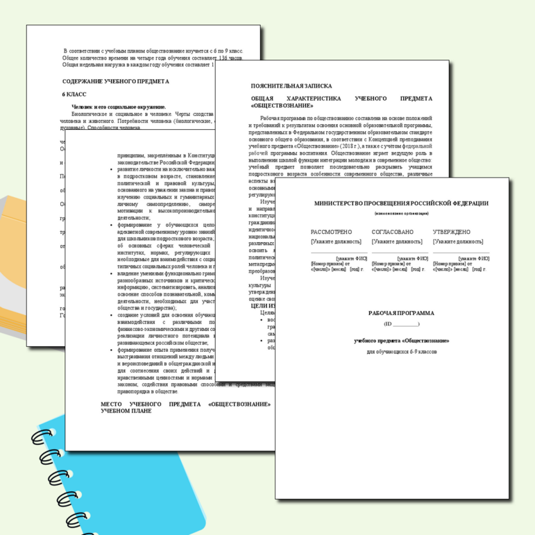 Рабочая программа по обществознанию для 6-9 классов по конструктору в 2025 году