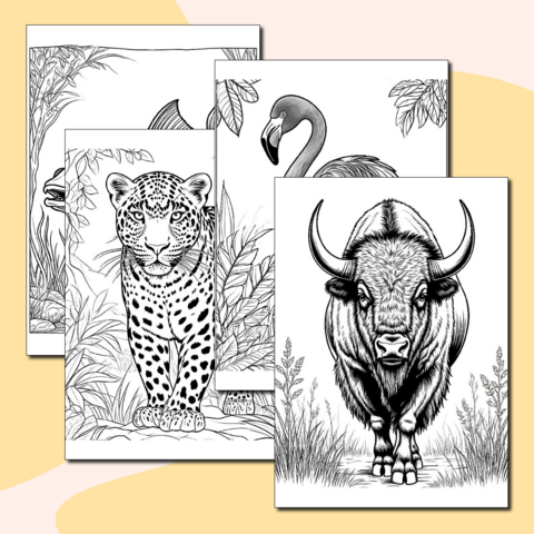 Раскраска «Международный день защиты животных, занесённых в Красную книгу»