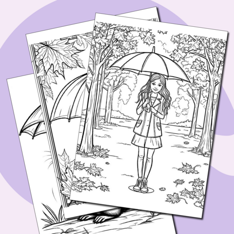 Раскраска «Праздник зонтика»