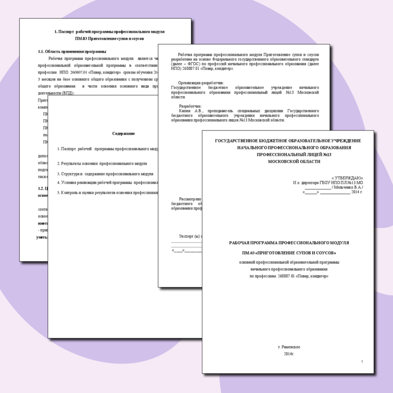 Рабочая программа профессионального модуля «Приготовление блюд из рыбы» основной профессиональной образовательной программы начального профессионального образования по профессии 260807.01 «Повар, кондитер»