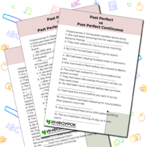 Рабочий лист по теме «Past Perfect vs Past Perfect Continuous»