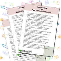 Рабочий лист по теме «Past Perfect vs Past Perfect Continuous»