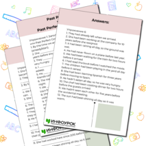 Рабочий лист по теме «Past Perfect vs Past Perfect Continuous»