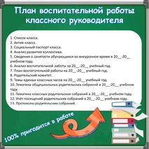 План воспитательной работы классного руководителя.