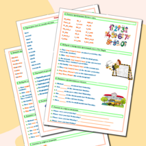 Рабочие листы для Spotlight 4 «Module 5 Where were you yesterday. Unit ...