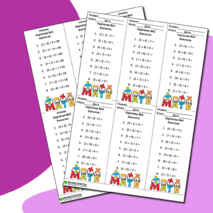 Карточки по математике 