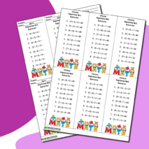 Карточки по математике 