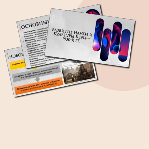 Презентация по Всеобщей истории. Развитие науки и культуры в 1914—1930-х гг. 10 класс. В.Р. Мединский, А.О.Чубарьян