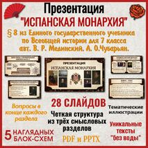 Презентация по истории Нового времени «Испанская монархия» (7 класс)
