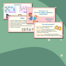 Презентация по русскому языку «Повторение тем 