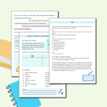 Рабочий лист Spotlight 7 Module 2: English in Use (Narrating in the past)