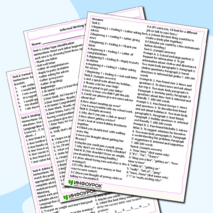 Scotlight Writing Spotlight 10, Module 1e: Informal Writing Skills Worksheet