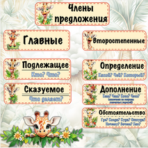 Наглядный материал на доску 