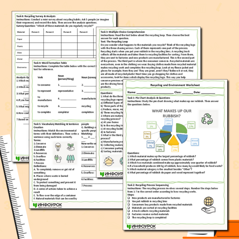 Spotlight 10, Module 1 Going Green: Recycling and Environment Worksheet