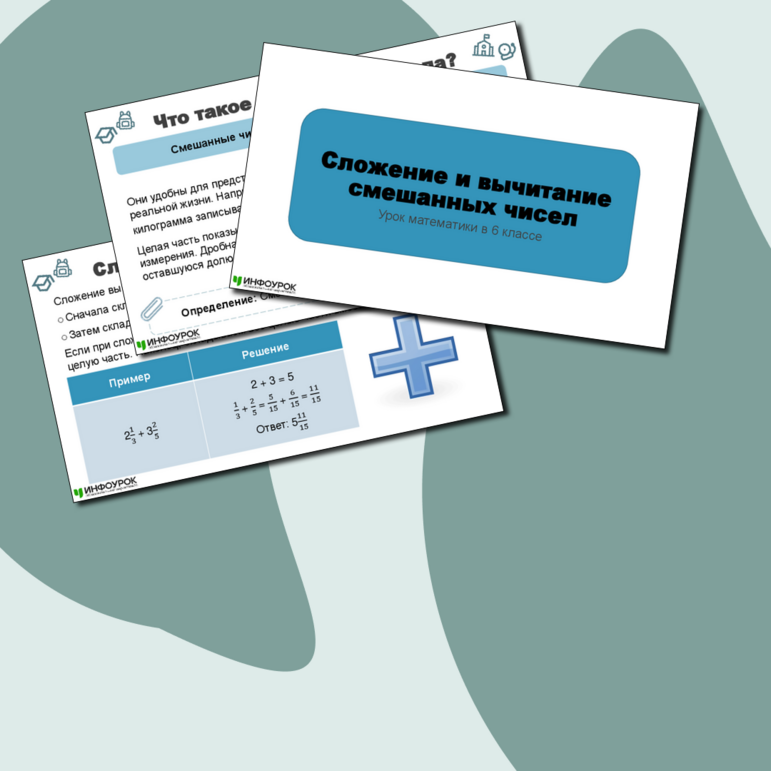 Презентация по математике «Сложение и вычитание смешанных чисел» (6 класс)