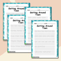 Getting Around Town Activity Map.pdf Прописи «Getting Around Town»