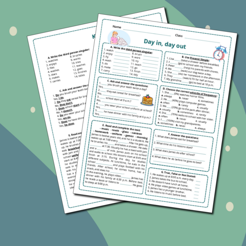 Рабочий лист по английскому языку 