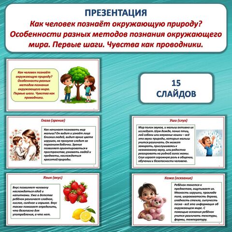 Презентация «Как человек познаёт окружающую природу? Особенности разных методов познания окружающего мира. Первые шаги. Чувства как проводники» к уроку окружающего мира во 2 классе