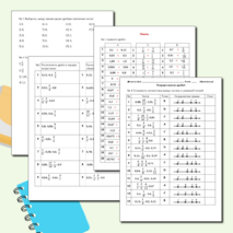 Тренажер (самостоятельная работа) по математике по теме «Сравнение и упорядочивание дробей», 6 класс