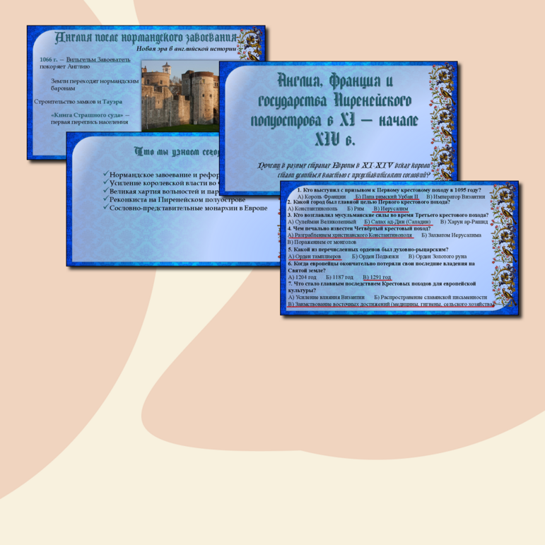 Презентация «Англия, Франция и государства Пиренейского полуострова в XI — начале XIV в.»