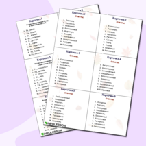 Карточки-пятиминутки по русскому языку «Буквы З и С на конце приставок», 5 класс