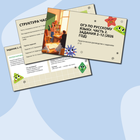 Презентация «ОГЭ по русскому языку. Часть 2. Задания 2-12. Анализ текста» (9 класс)