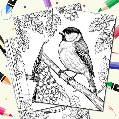 Раскраски ко Дню синички